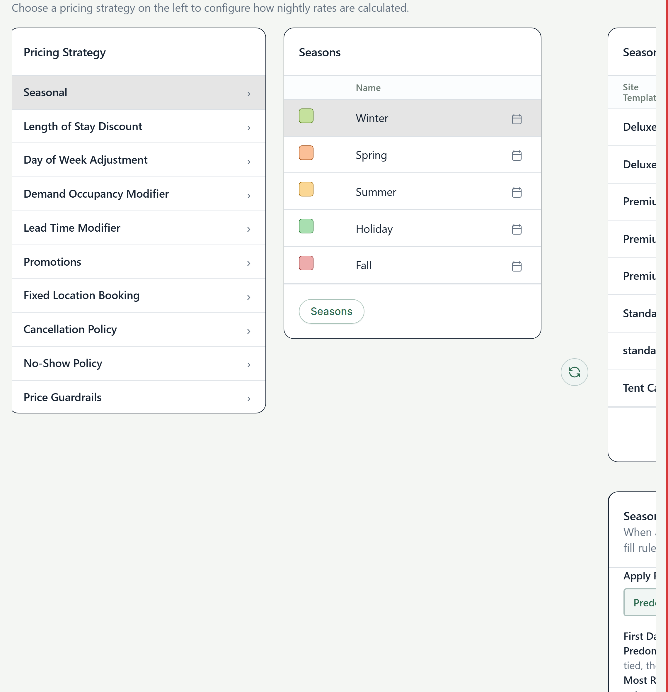 Pricing Strategy screen in Resabl